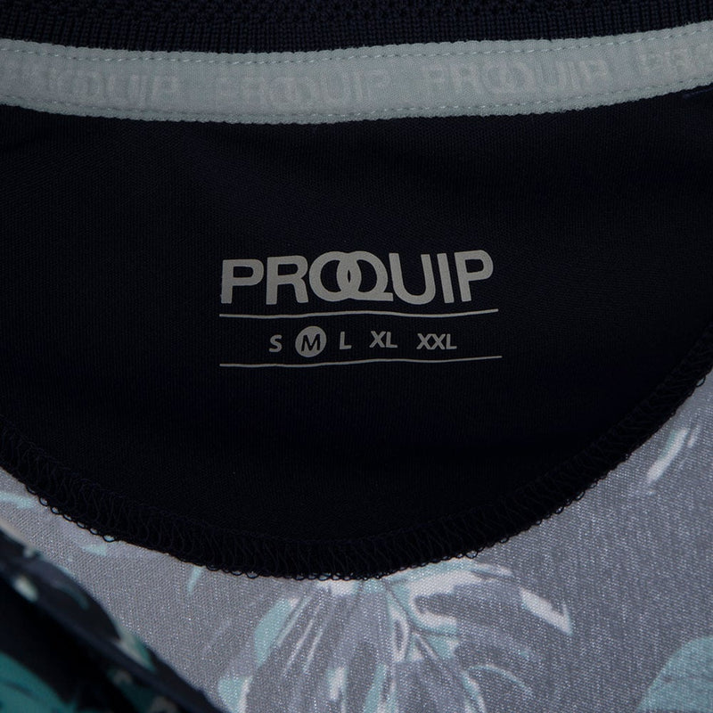 ProQuip Sub7 Leaf Print Polo Shirt - Navy/Blue/Porcelain