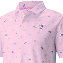 Puma AP Cloudspun Dancing Umbrellas Polo Shirt - Pale Pink/Lavendar Pop