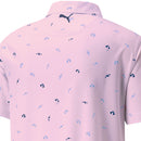 Puma AP Cloudspun Dancing Umbrellas Polo Shirt - Pale Pink/Lavendar Pop