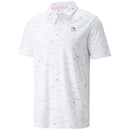 Puma AP Cloudspun Scorecard Polo Shirt - Bright White/Navy Blazer