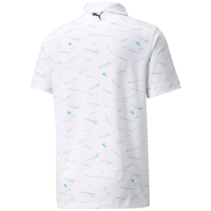 Puma AP Cloudspun Scorecard Polo Shirt - Bright White/Navy Blazer