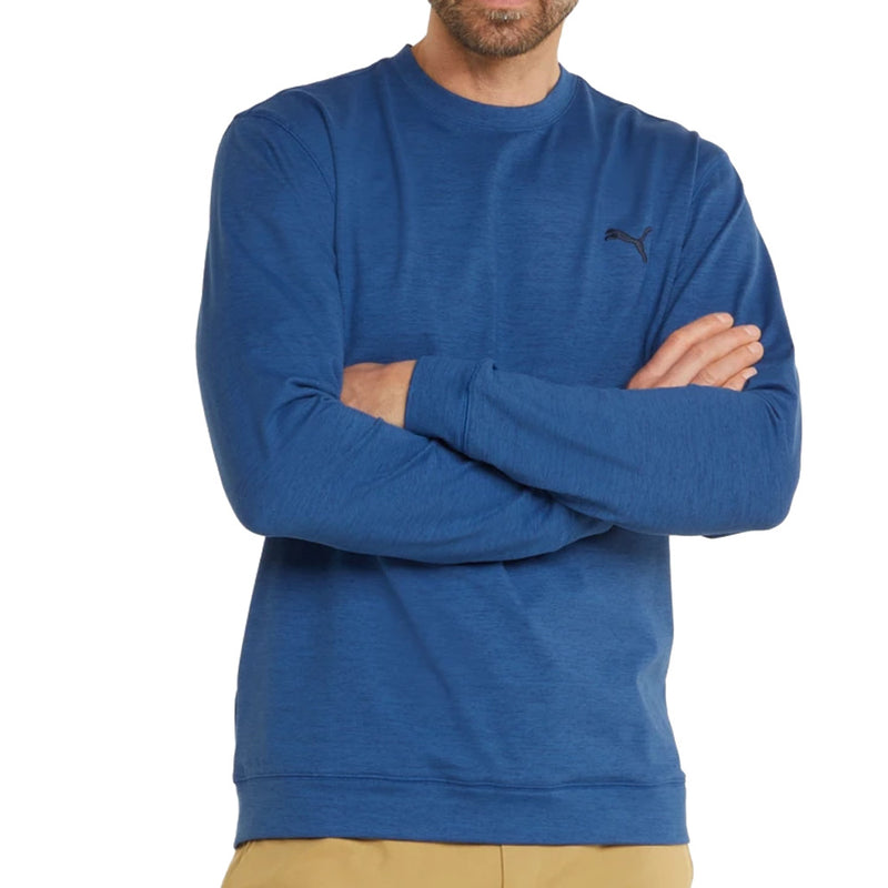 Puma Cloudspun Crew Neck Sweater - Blazing Blue Heather