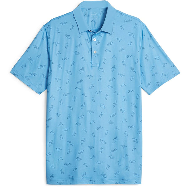 Puma Cloudspun Echo Polo Shirt - Regal Blue/Navy Blazer
