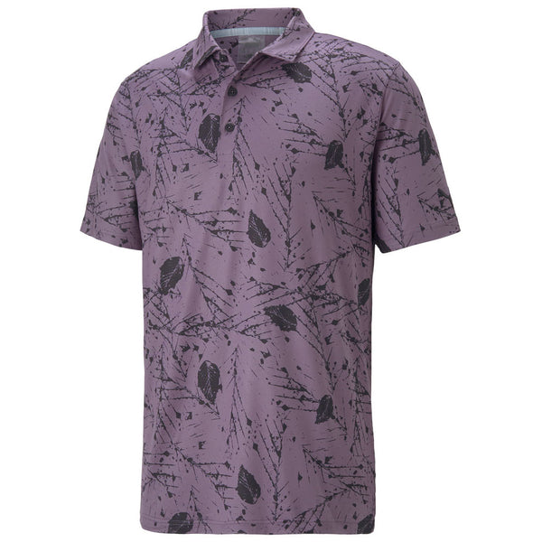 Puma Cloudspun Frequency Polo Shirt - Purple Charcoal/Black
