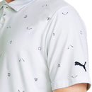 Puma Cloudspun H8 Golf Polo Shirt  - Bright White/Navy Blazer