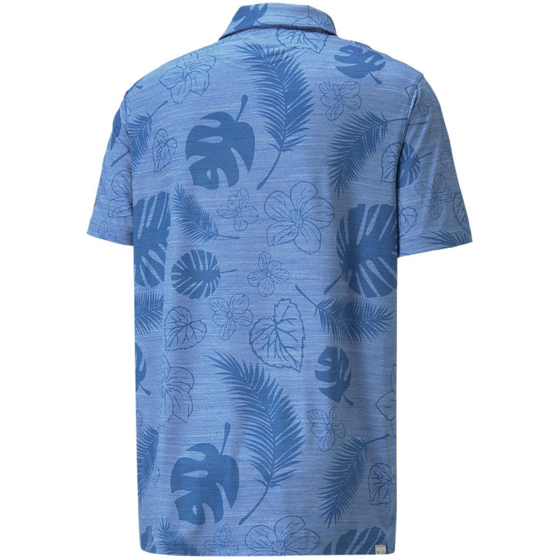 Puma Cloudspun Leaves n' Flowers Polo Shirt - Bright Cobalt Heather