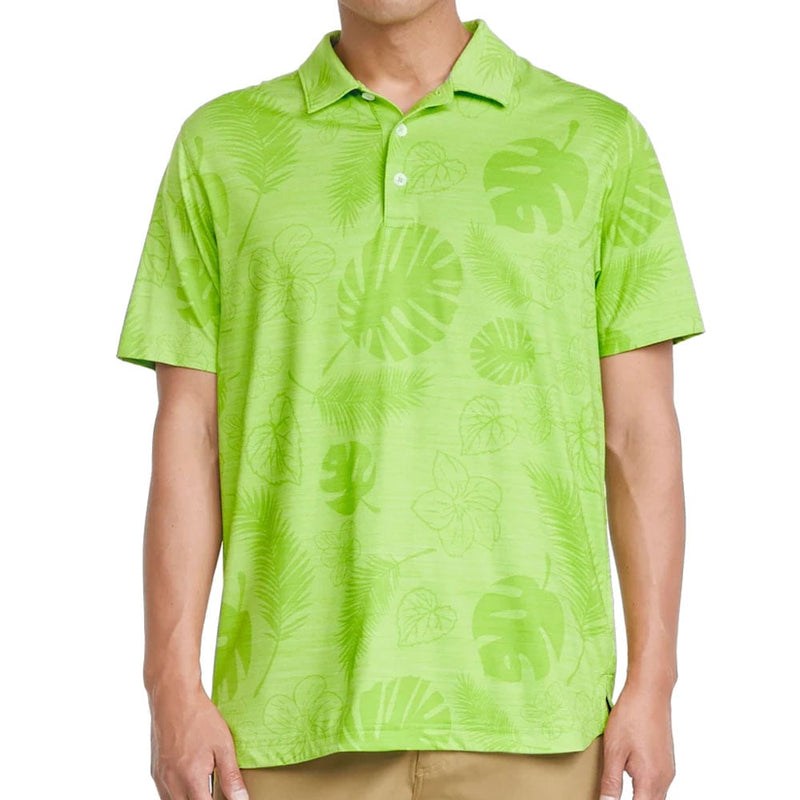 Puma Cloudspun Leaves n' Flowers Polo Shirt - Greenery Heather