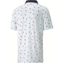 Puma Cloudspun Popsi-Cool Polo Shirt - Bright White/Ski Patrol