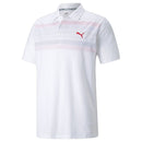 Puma Cloudspun Road Map Polo Shirt - Bright White/Teaberry