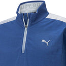 Puma Cloudspun T7 1/4 Zip Pullover - Blazing Blue Heather/High Rise