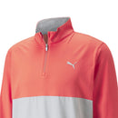 Puma Gamer Colour Block 1/4 Zip Pullover - Hot Coral/High Rise