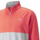 Puma Gamer Colour Block 1/4 Zip Pullover - Hot Coral/High Rise