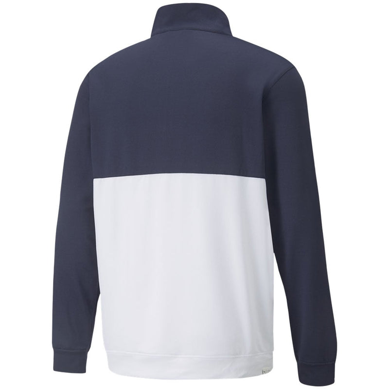 Puma Gamer Colour Block 1/4 Zip Pullover - Navy Blazer/Bright White