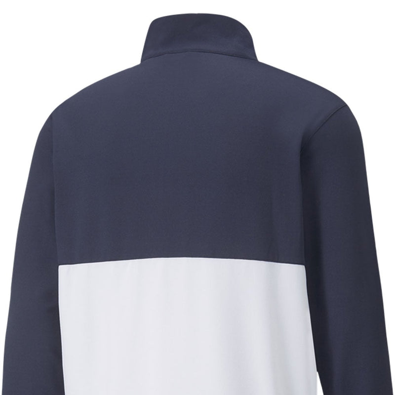 Puma Gamer Colour Block 1/4 Zip Pullover - Navy Blazer/Bright White