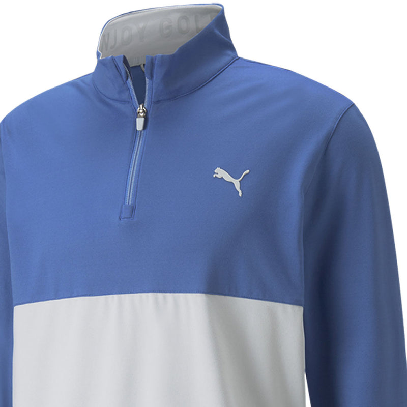 Puma Gamer Colour Block 1/4 Zip Pullover - Bright Cobalt/High Rise