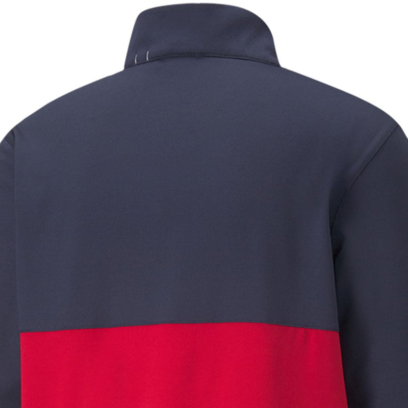 Puma Gamer Colour Block 1/4 Zip Pullover - Navy Blazer/Ski Patrol