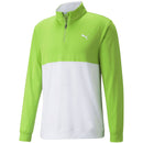 Puma Gamer Colour Block 1/4 Zip Pullover - Greenery/Bright White