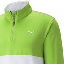 Puma Gamer Colour Block 1/4 Zip Pullover - Greenery/Bright White
