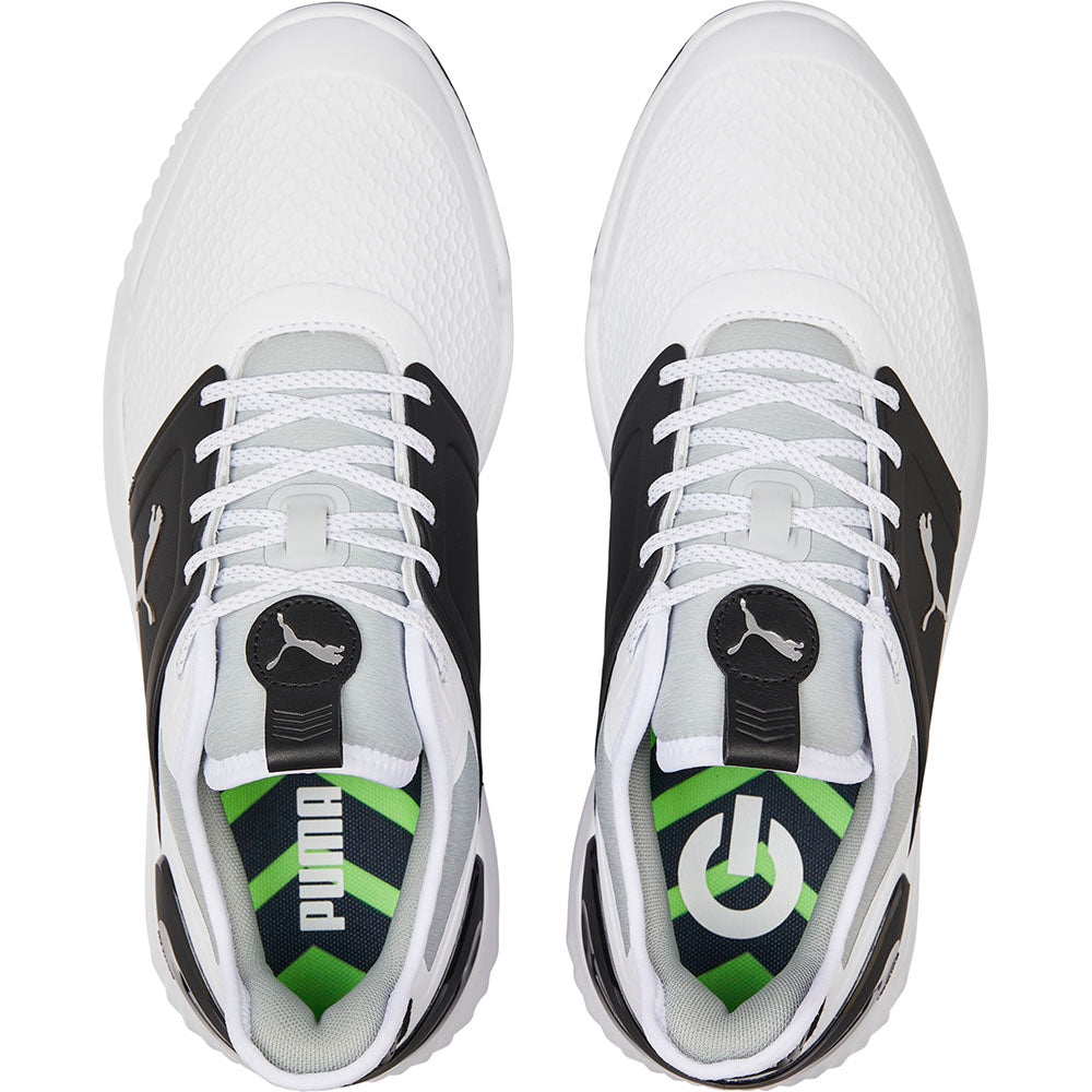 Puma IGNITE Elevate Spikeless Waterproof Shoes White Black Silver