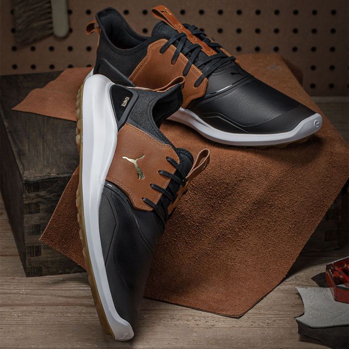Puma ignite black hot sale and gold
