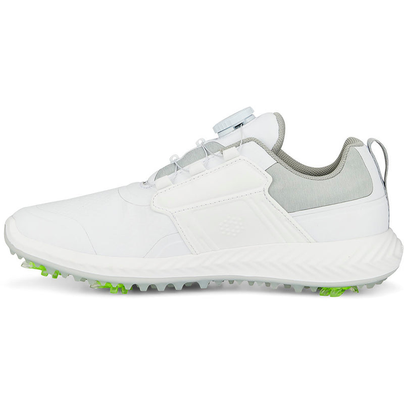 Puma Junior IGNITE PWRCAGE BOA Spiked Shoes White Silver