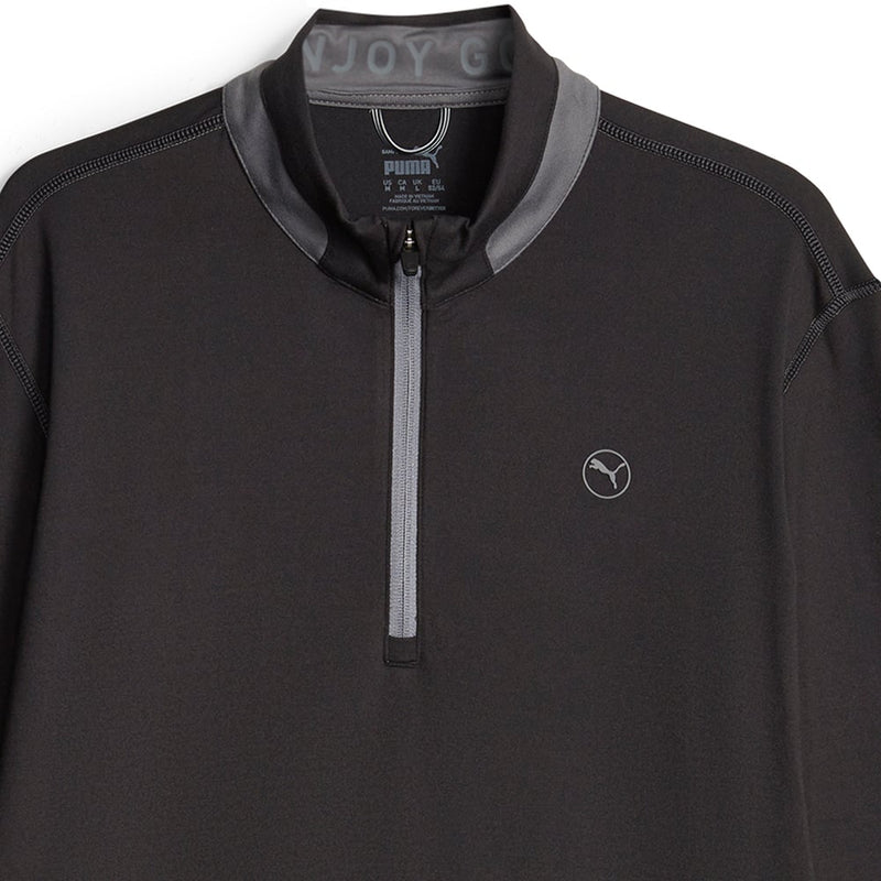 Puma Lightweight 1/4 Zip Pullover - Puma Black/Slate Sky