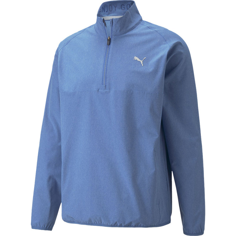 Puma Marin Woven 1/4 Zip Pullover - Bright Cobalt Heather