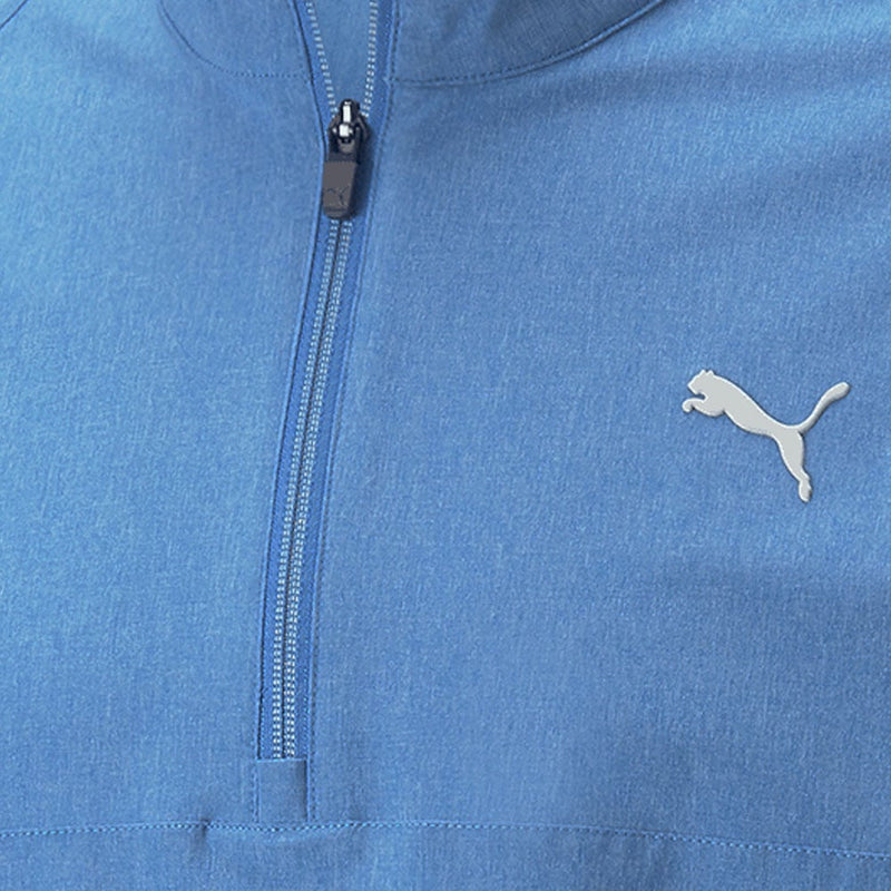 Puma Marin Woven 1/4 Zip Pullover - Bright Cobalt Heather
