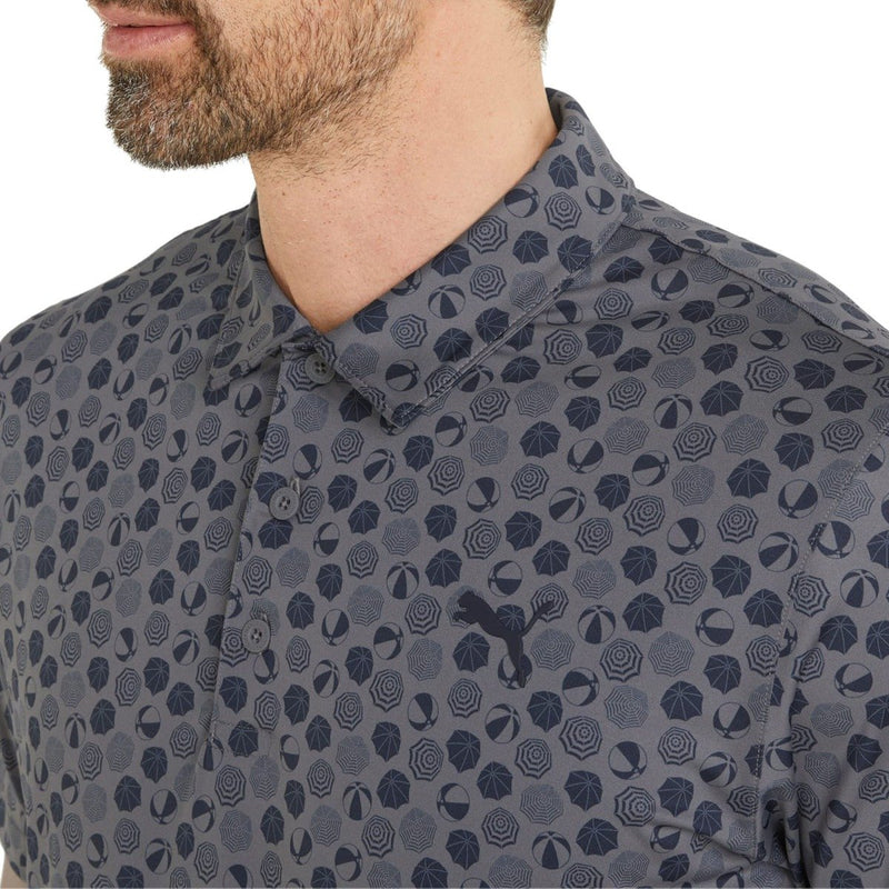 Puma MATTR Beach Trip Polo Shirt - Quiet Shade/Navy Blazer