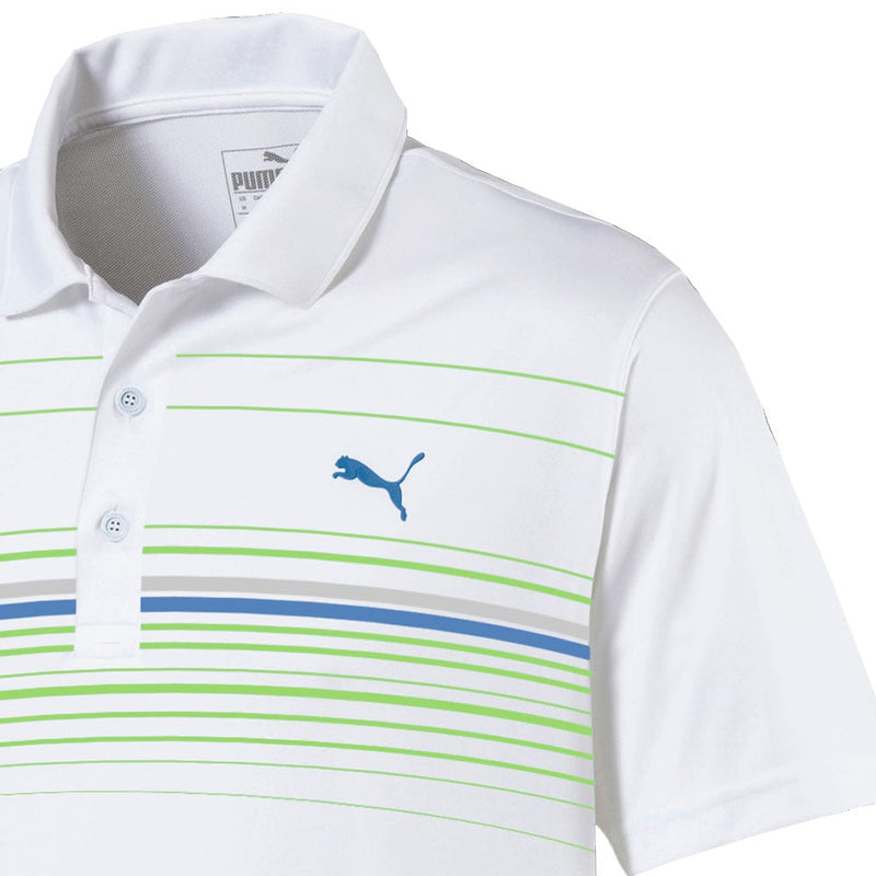 Puma MATTR Canyon Polo Shirt - Bright White/Bright Cobalt