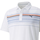 Puma MATTR Canyon Polo Shirt - Bright White/Hot Coral