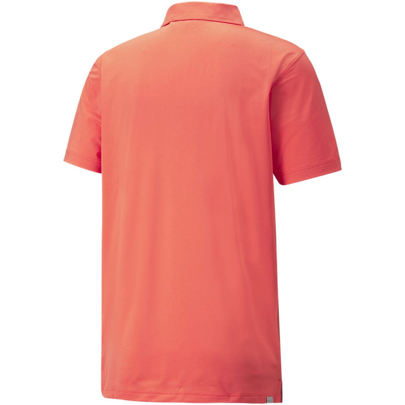 Puma MATTR Canyon Polo Shirt - Hot Coral/Bright Cobalt