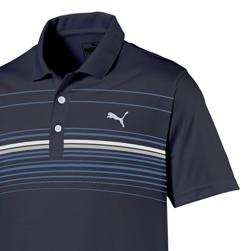Puma MATTR Canyon Polo Shirt - Navy Blazer/Chalk Pink