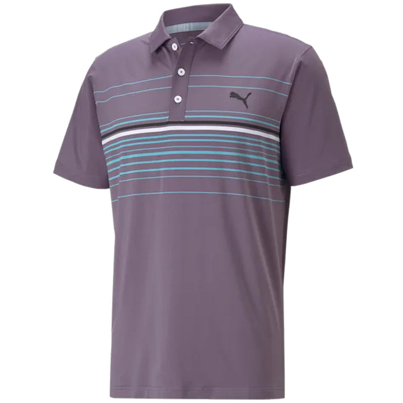 Puma MATTR Canyon Polo Shirt - Purple Charcoal/Black