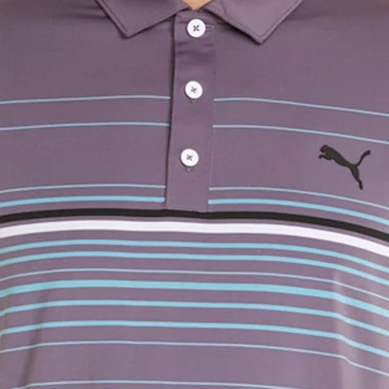 Puma MATTR Canyon Polo Shirt - Purple Charcoal/Black