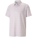 Puma MATTR Flamingo Polo Shirt - Bright White/Flamingo Pink