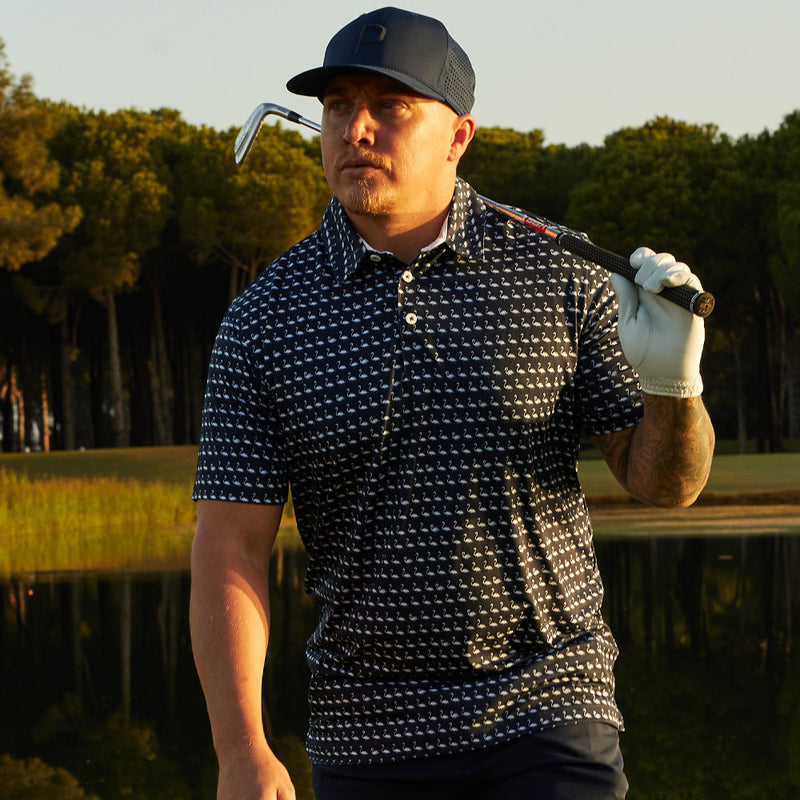 Puma MATTR Flamingo Polo Shirt - Navy Blazer/Bright White