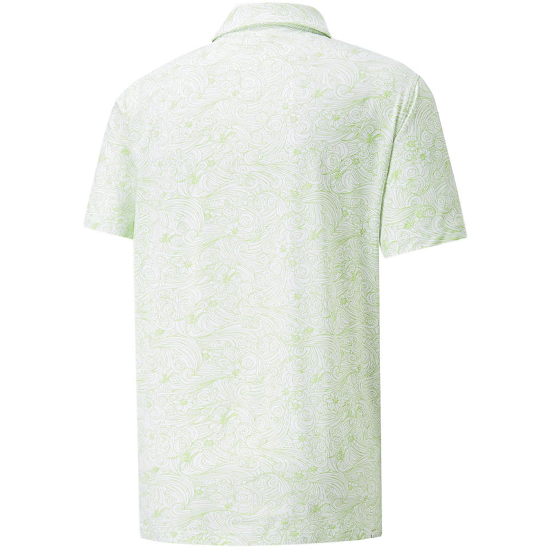 Puma MATTR Gust O' Wind Polo Shirt - Bright White/Greenery
