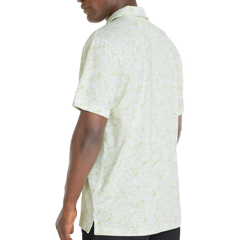 Puma MATTR Gust O' Wind Polo Shirt - Bright White/Greenery