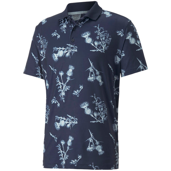 Puma MATTR Lowlands Polo Shirt - Navy Blazer/Bright White