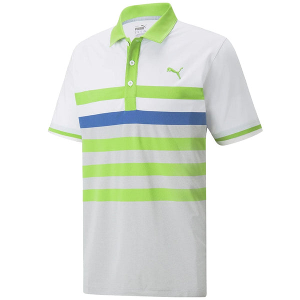 Puma MATTR One Way Polo Shirt Bright White Greenery