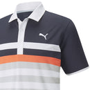 Puma MATTR One Way Polo Shirt - Navy Blazer/Hot Coral