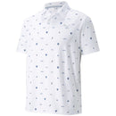 Puma MATTR Pouring Buckets Polo Shirt - Bright White/Bright Cobalt