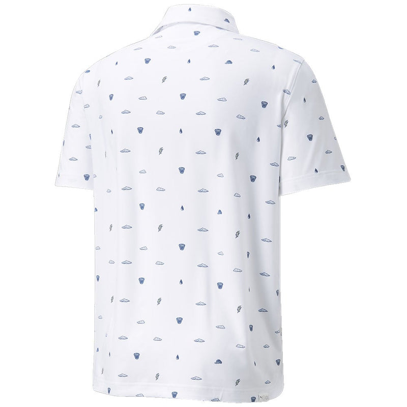 Puma MATTR Pouring Buckets Polo Shirt - Bright White/Bright Cobalt