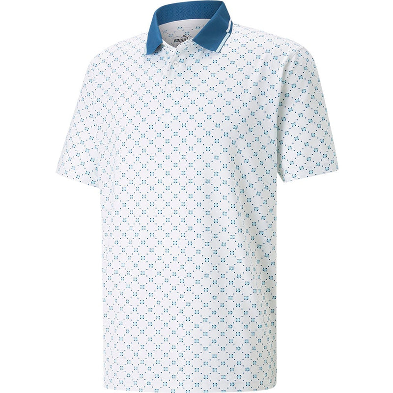 Puma MATTR Rochester Polo Shirt - Bright White/Lake Blue