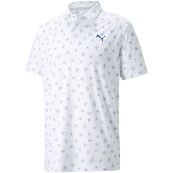 Puma MATTR Spring Polo Shirt - Bright White/Bright Cobalt