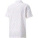 Puma MATTR Spring Polo Shirt - Bright White/Hot Coral