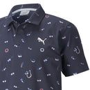 Puma MATTR Sunnies Polo Shirt - Navy Blazer/Chalk Pink