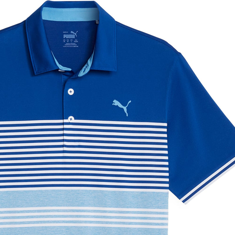 Puma MATTR Track Polo Shirt - Festive Blue/Regal Blue Heather