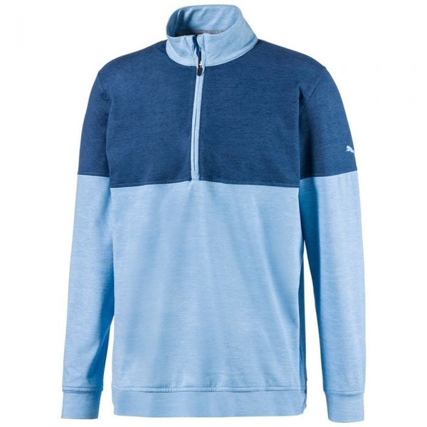 Puma Cloudspun Warm Up 1/4 Zip Pullover - Blue Bell